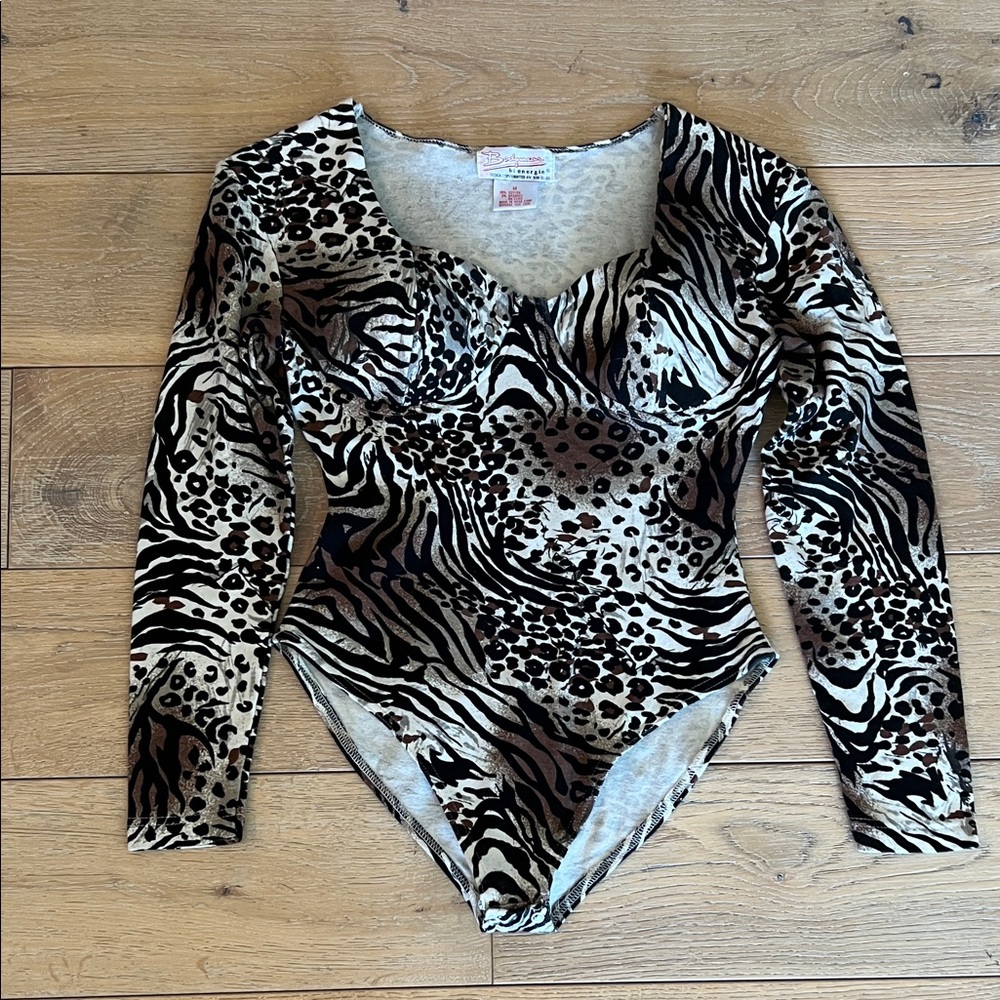 Vintage Energie Wild Animal Print Bodysuit